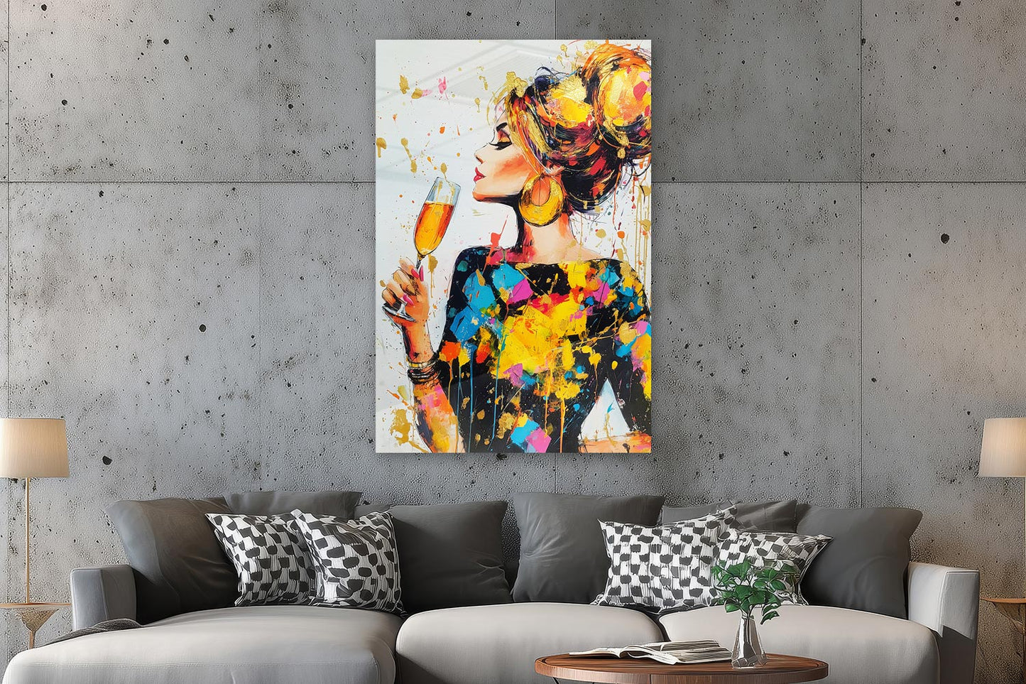 Glamouröse Frau mit Champagner