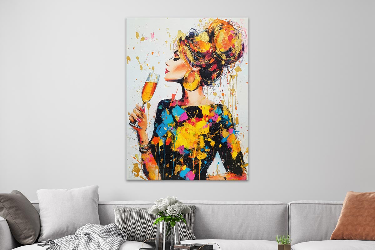 Glamouröse Frau mit Champagner