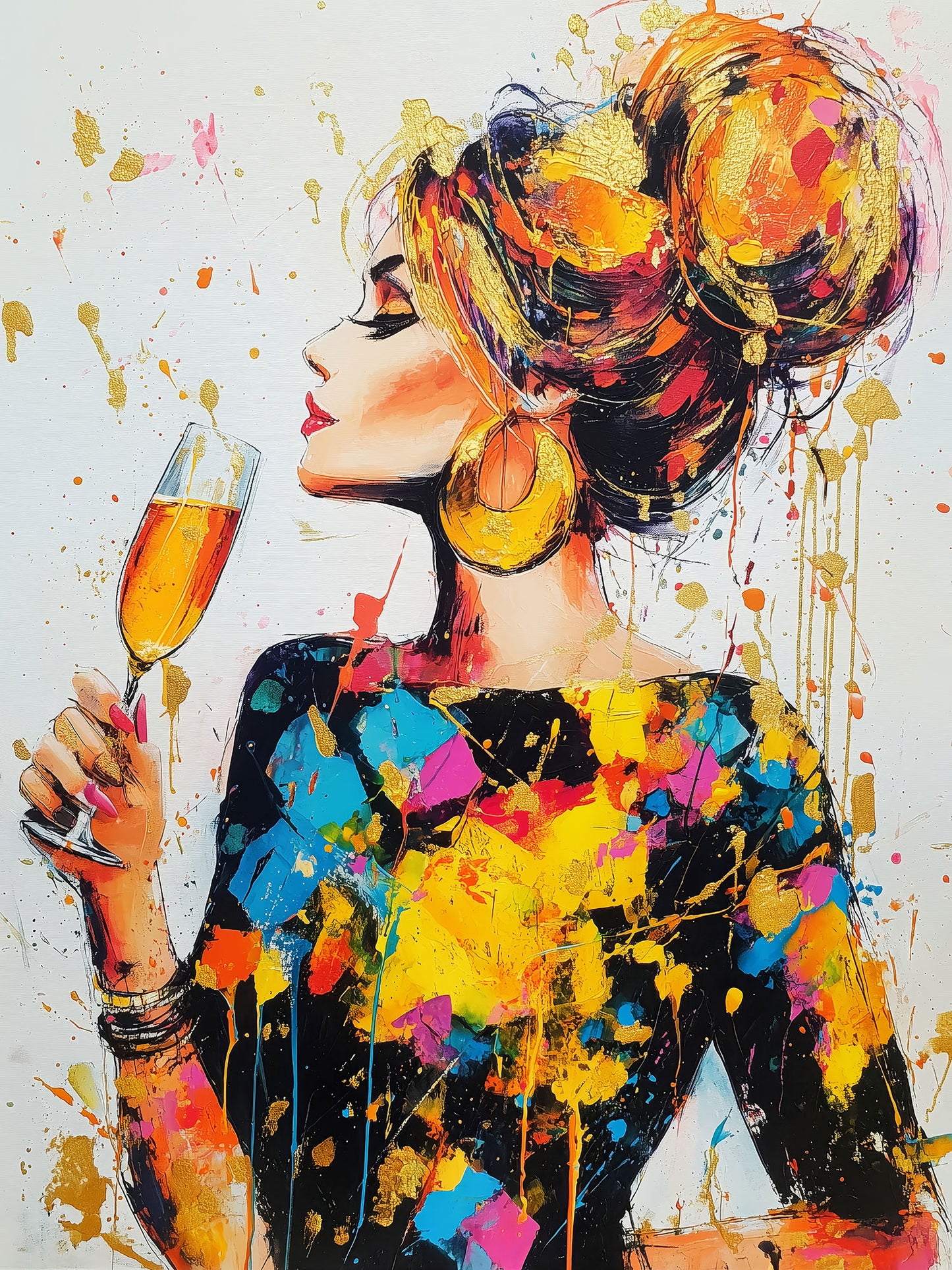 Glamouröse Frau mit Champagner