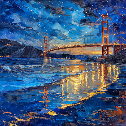 Golden Gate Brücke bei Nacht