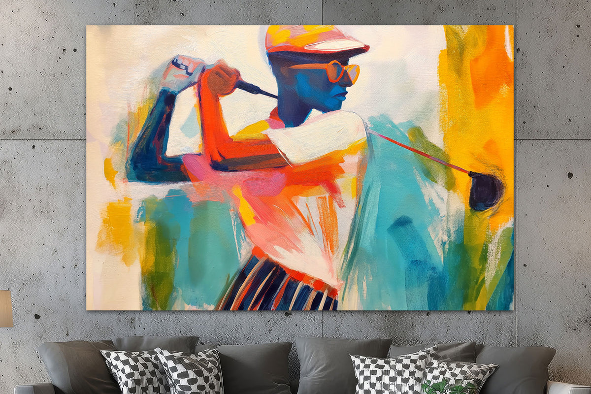 Abstrakter Golfer