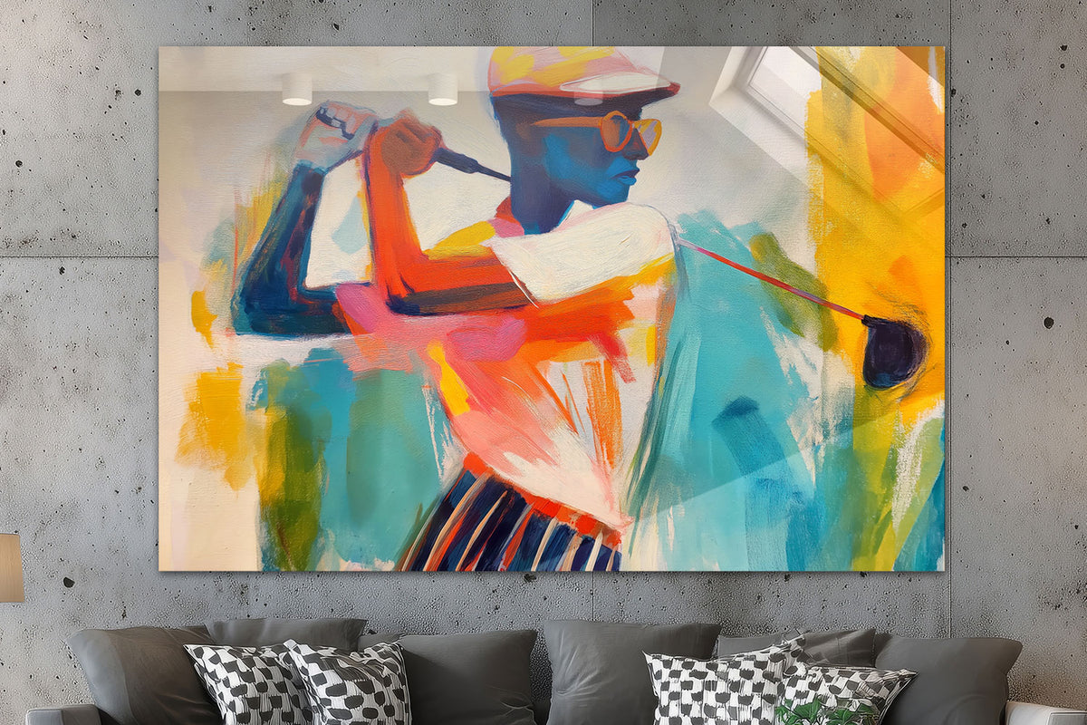 Abstrakter Golfer