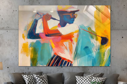 Abstrakter Golfer