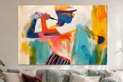Abstrakter Golfer