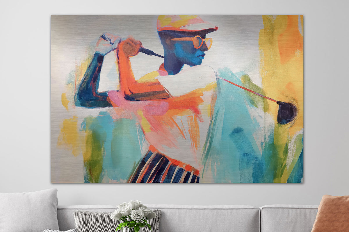 Abstrakter Golfer