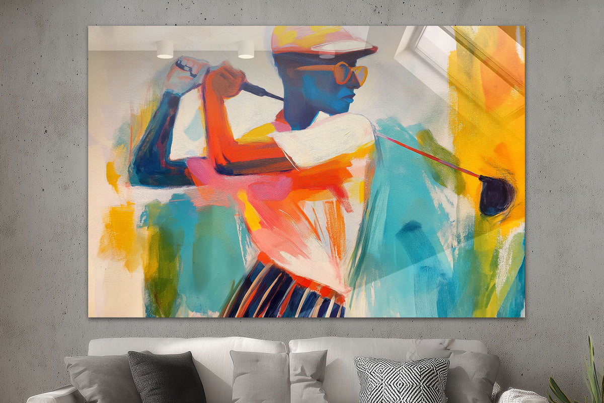 Abstrakter Golfer