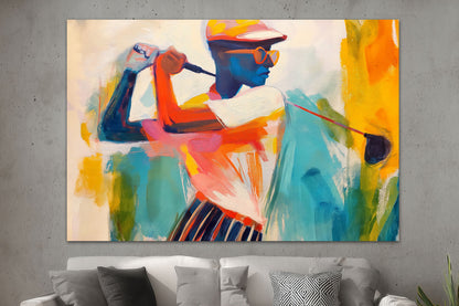 Abstrakter Golfer
