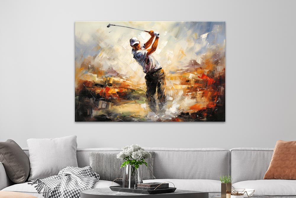 Abstrakter Golfspieler
