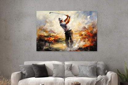 Abstrakter Golfspieler