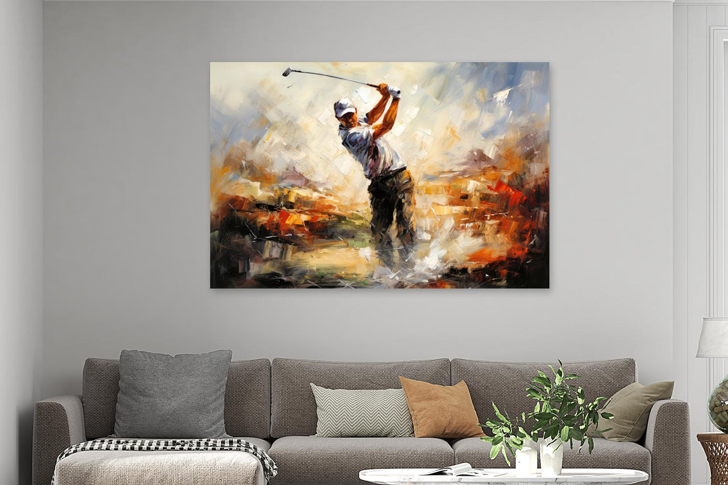 Abstrakter Golfspieler