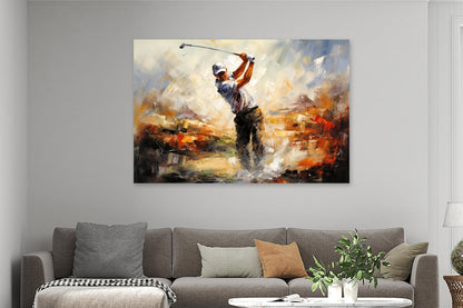 Abstrakter Golfspieler
