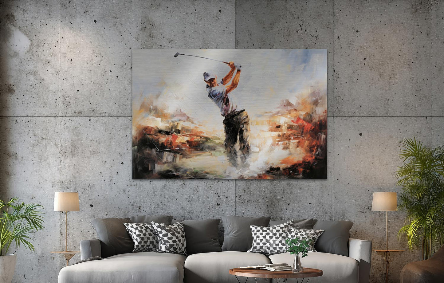 Abstrakter Golfspieler