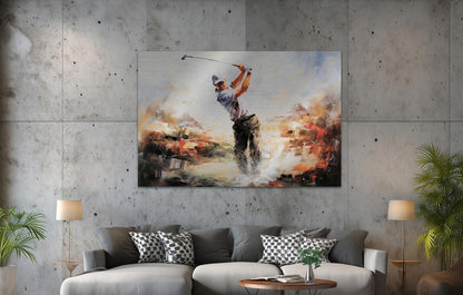 Abstrakter Golfspieler