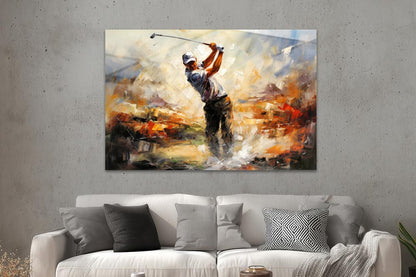 Abstrakter Golfspieler
