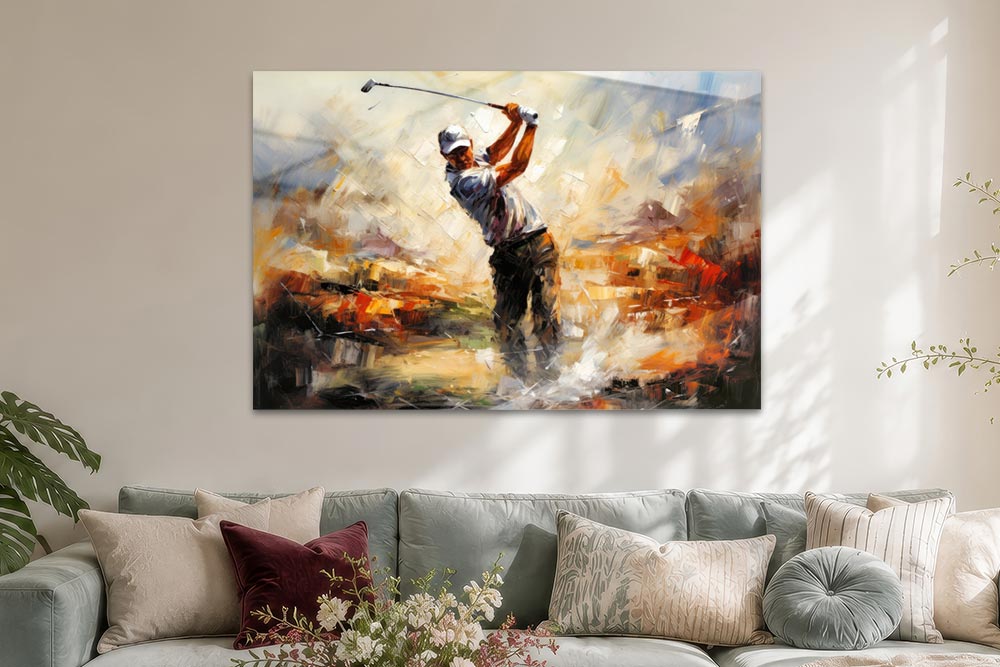 Abstrakter Golfspieler