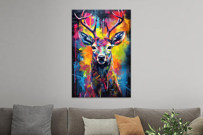 Bunter Pop-Art Hirsch