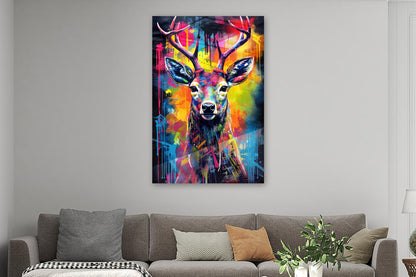 Bunter Pop-Art Hirsch