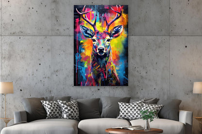 Bunter Pop-Art Hirsch