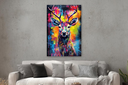 Bunter Pop-Art Hirsch