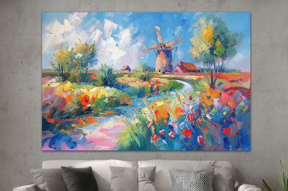 Tulpenfelder mit Windmühle