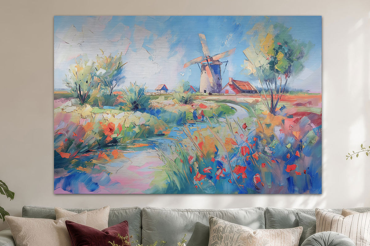 Tulpenfelder mit Windmühle