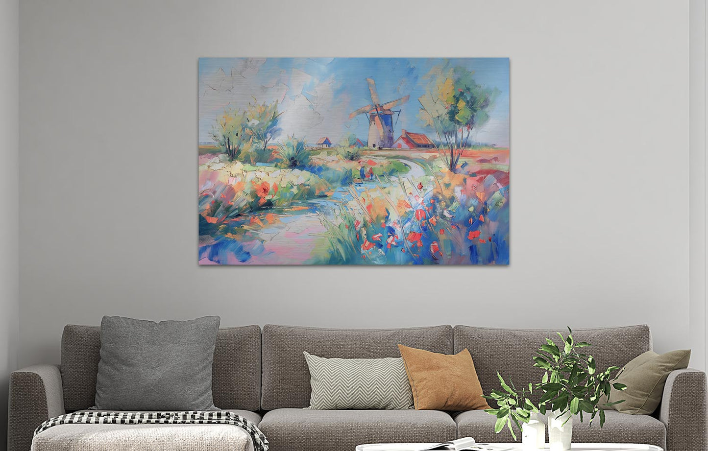 Tulpenfelder mit Windmühle