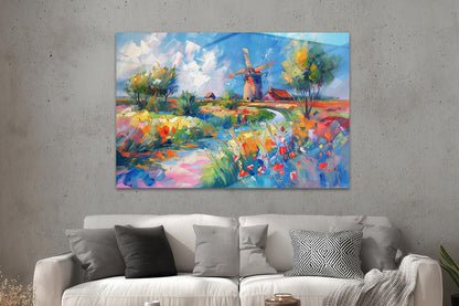 Tulpenfelder mit Windmühle