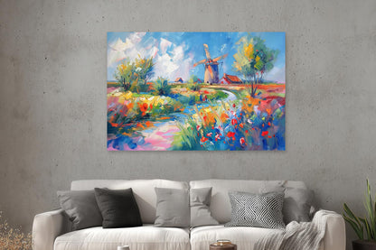 Tulpenfelder mit Windmühle