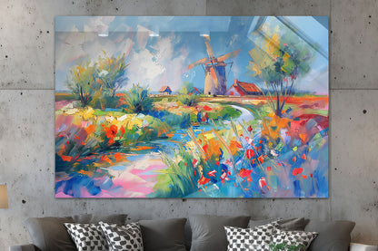 Tulpenfelder mit Windmühle