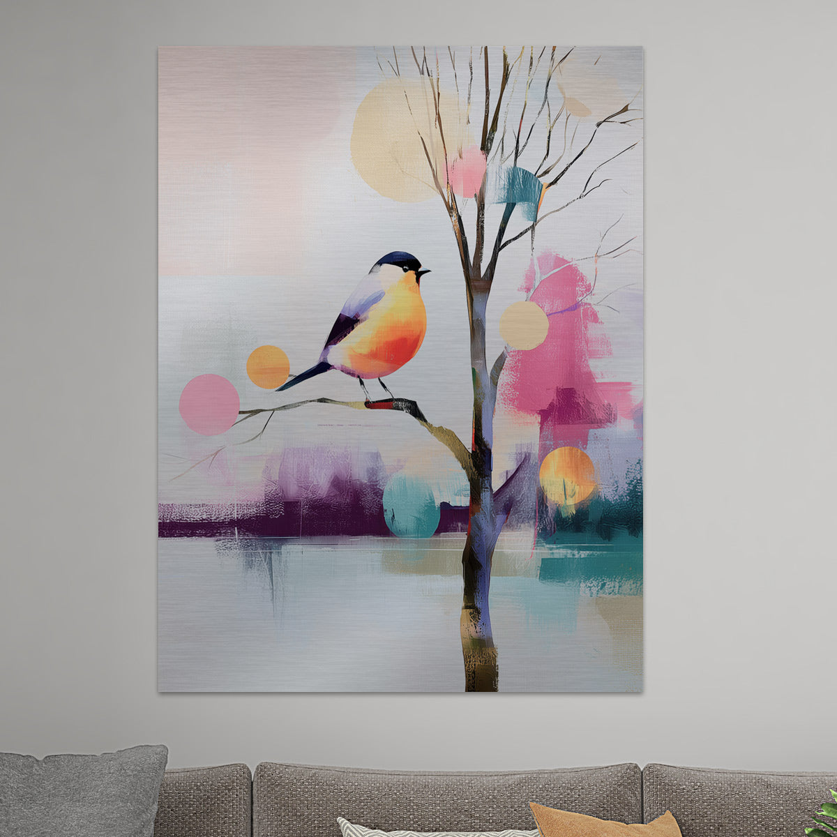 Kleiner Vogel auf einem Ast