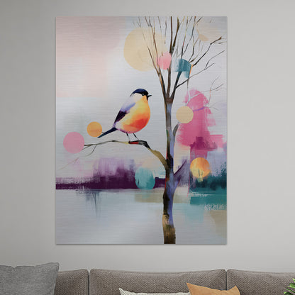 Kleiner Vogel auf einem Ast