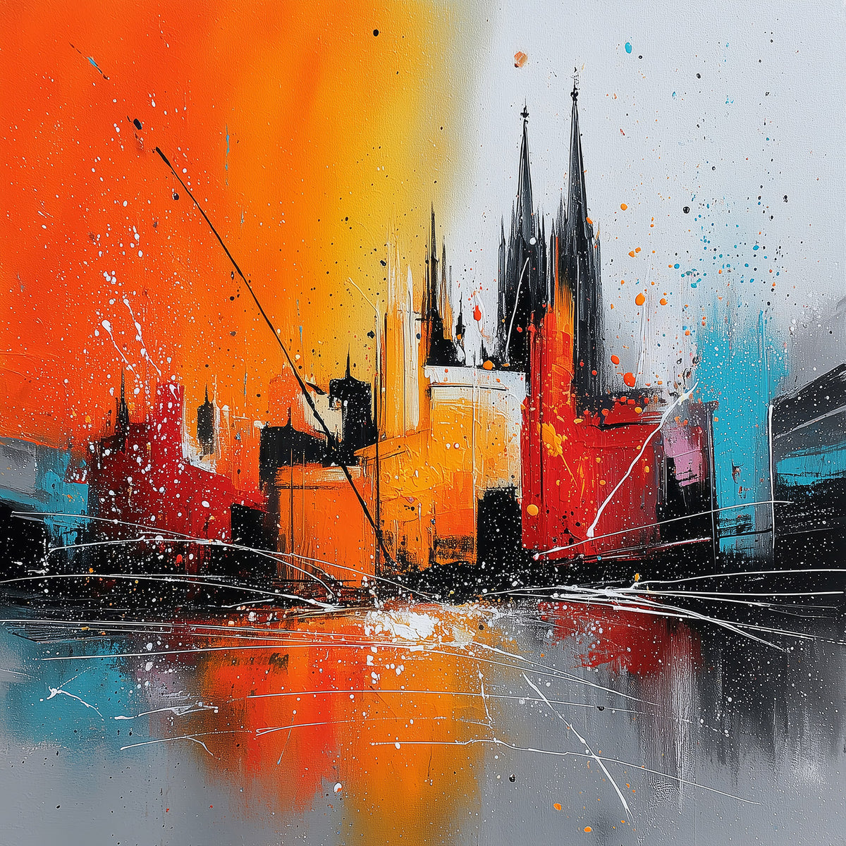 Abstrakte Kölner Dom als hochwertiger Kunstdruck. Jetzt bestellen als Wandbild auf Leinwand, Alu-Dibond, hinter Acrylglas oder als Poster. Versandkostenfreie Lieferung innerhalb Deutschlands.