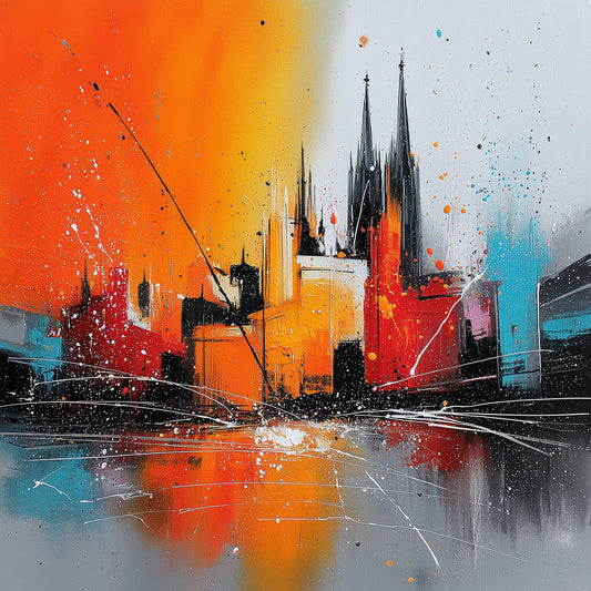 Abstrakte Kölner Dom als hochwertiger Kunstdruck. Jetzt bestellen als Wandbild auf Leinwand, Alu-Dibond, hinter Acrylglas oder als Poster. Versandkostenfreie Lieferung innerhalb Deutschlands.