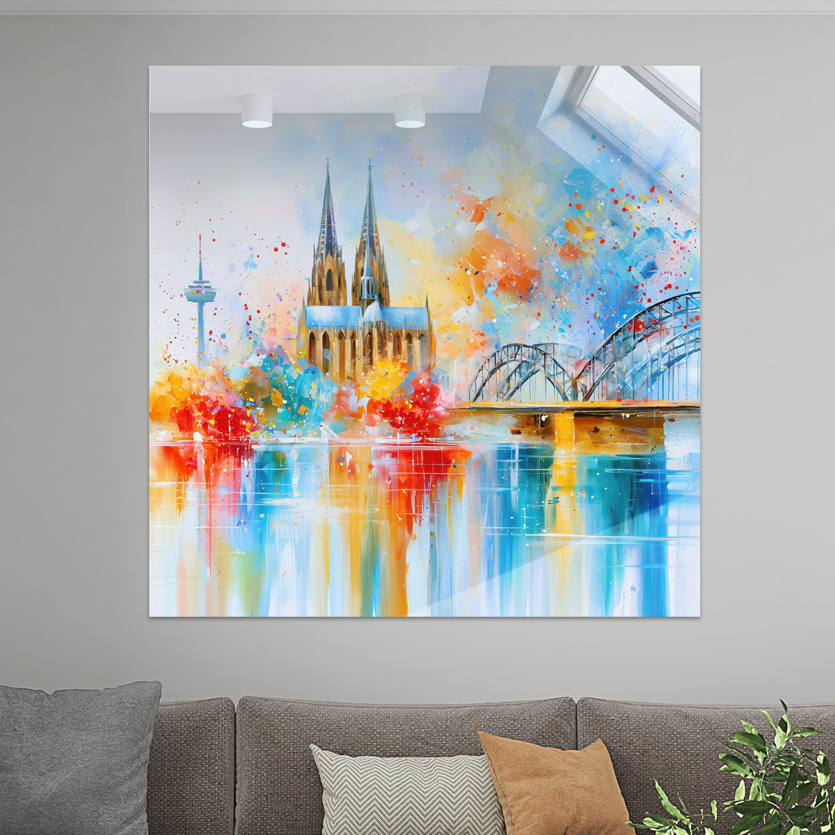 Abstrakte Köln Pop Art Skyline