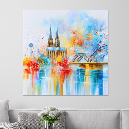 Abstrakte Köln Pop Art Skyline