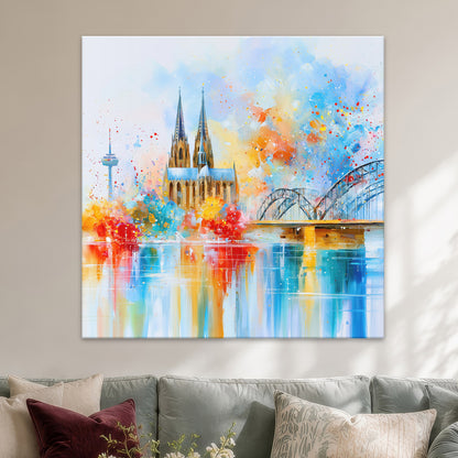 Abstrakte Köln Pop Art Skyline