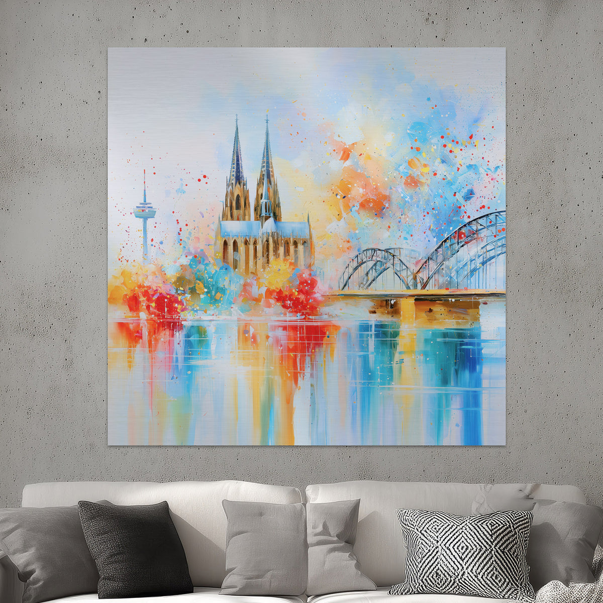 Abstrakte Köln Pop Art Skyline