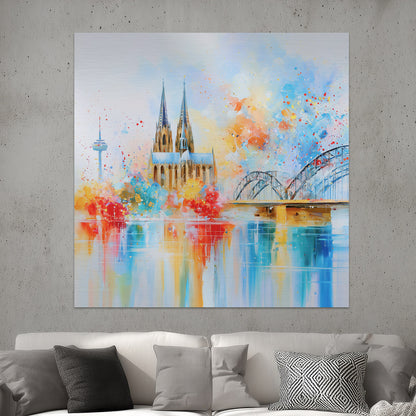 Abstrakte Köln Pop Art Skyline