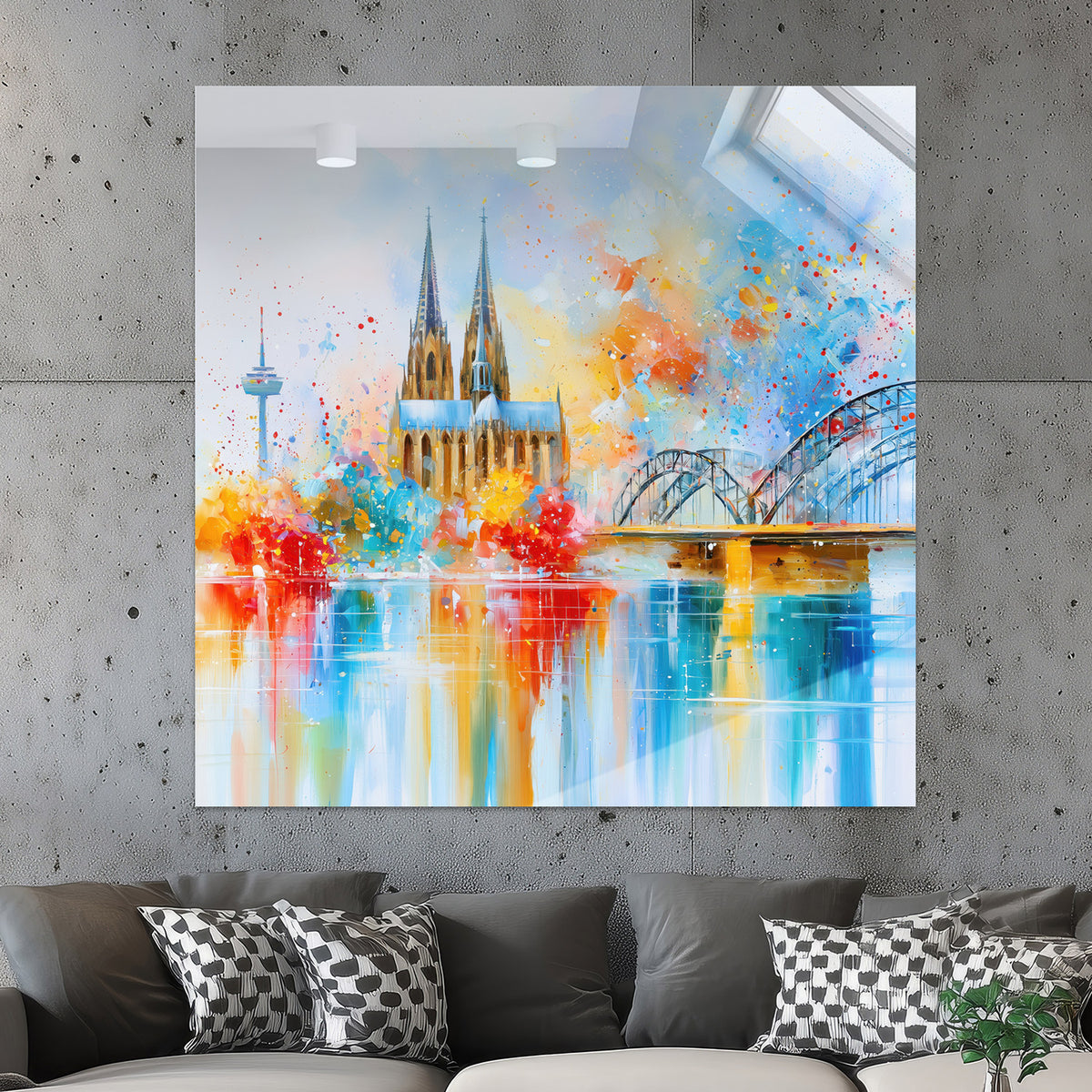 Abstrakte Köln Pop Art Skyline