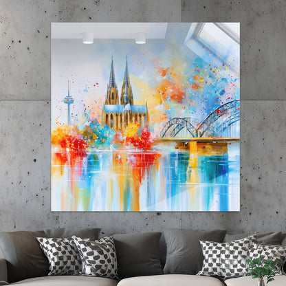 Abstrakte Köln Pop Art Skyline