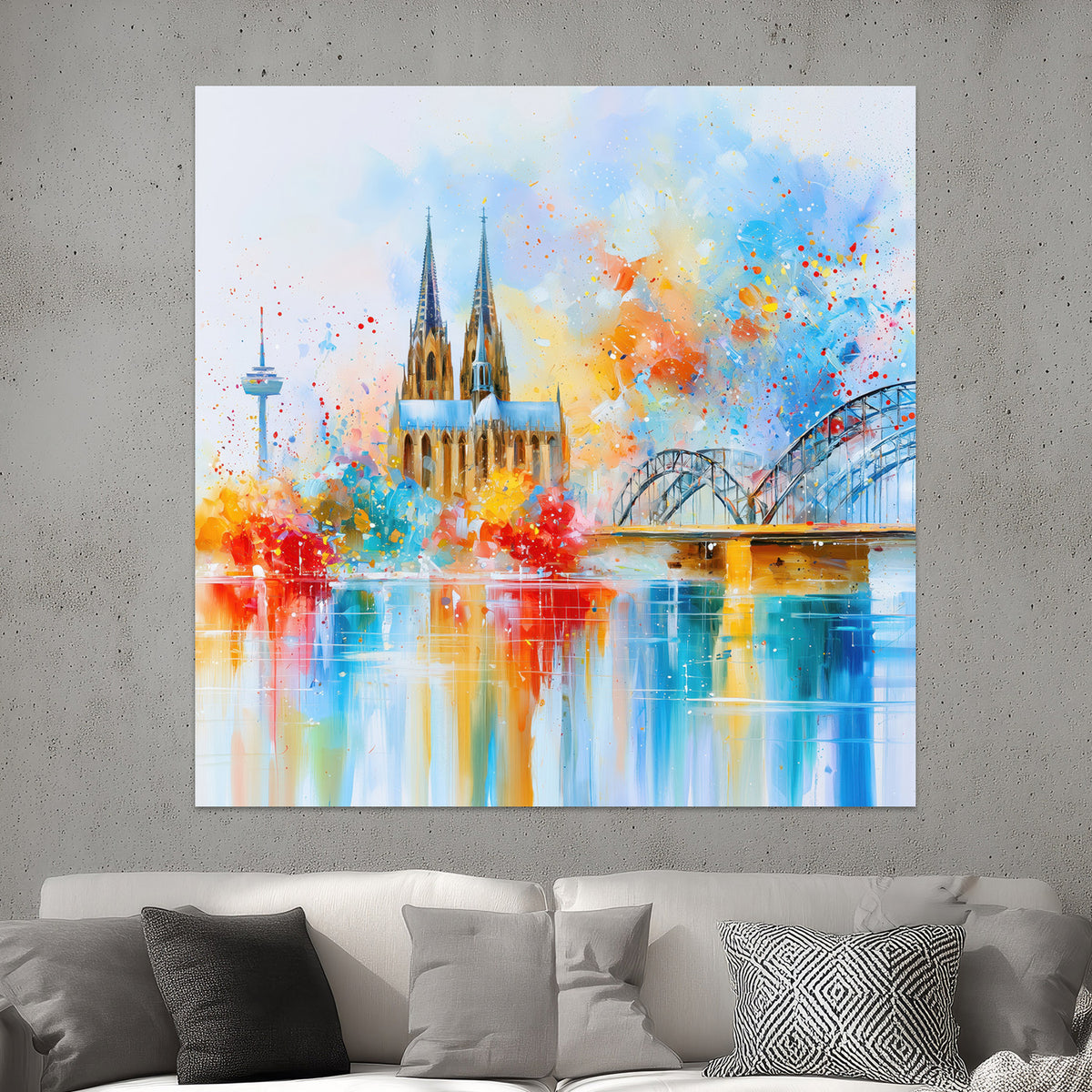 Abstrakte Köln Pop Art Skyline