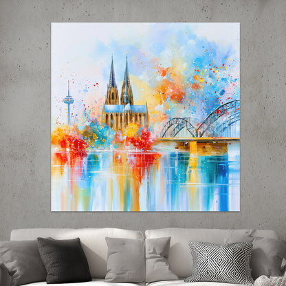 Abstrakte Köln Pop Art Skyline