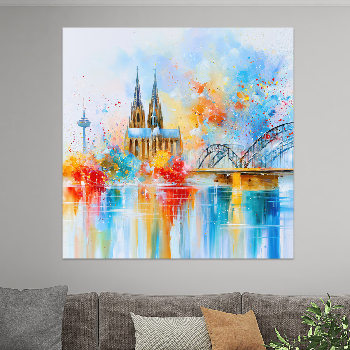 Abstrakte Köln Pop Art Skyline