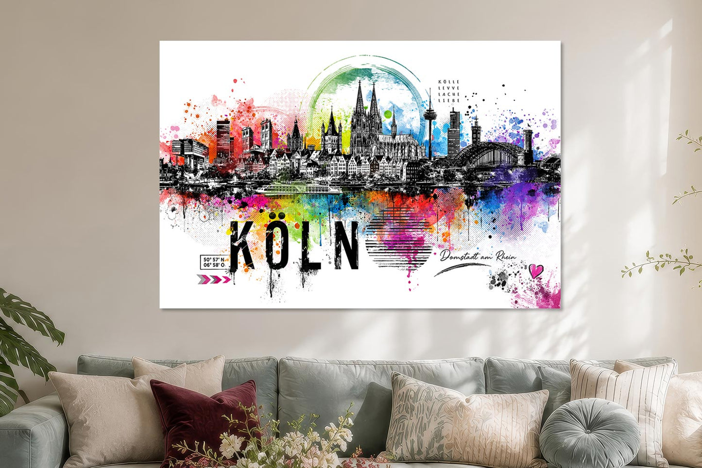 Abstrakte Köln Pop Art Skyline