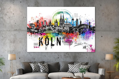 Abstrakte Köln Pop Art Skyline