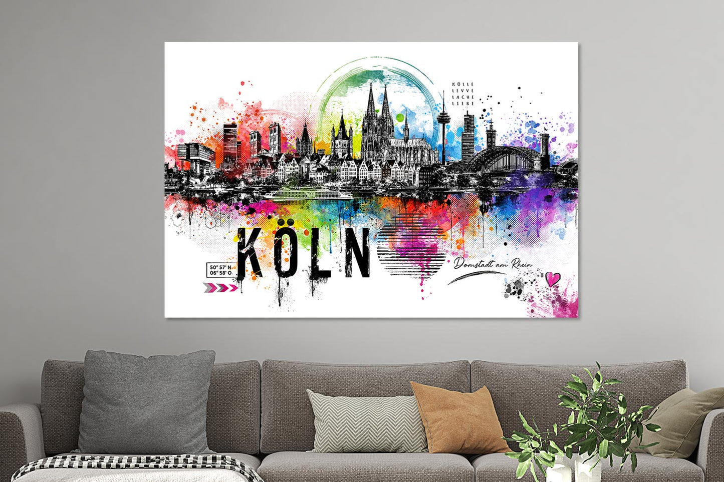 Abstrakte Köln Pop Art Skyline