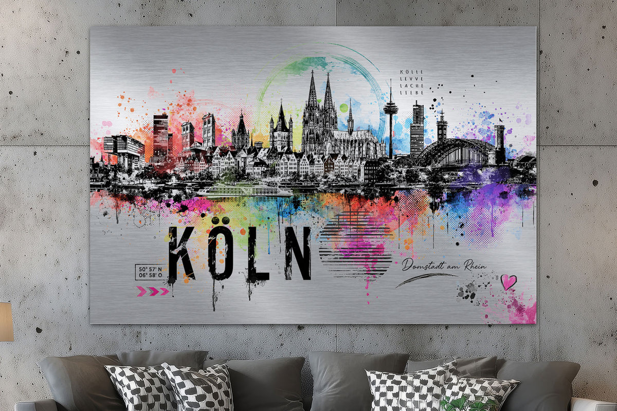 Abstrakte Köln Pop Art Skyline