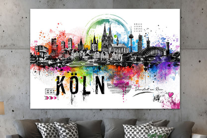 Abstrakte Köln Pop Art Skyline