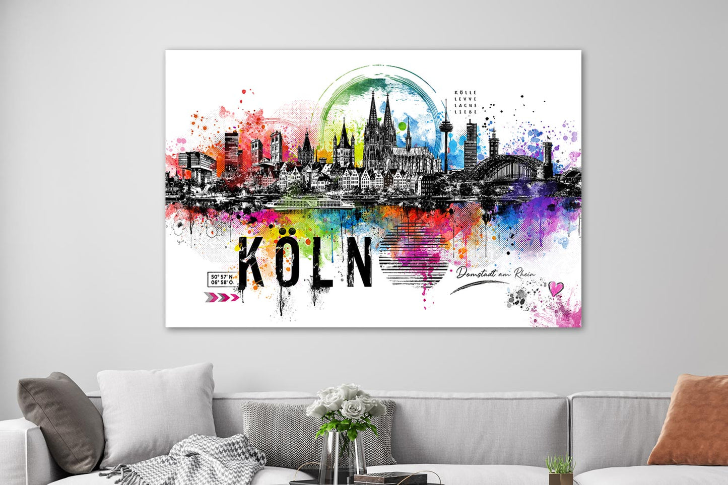 Abstrakte Köln Pop Art Skyline
