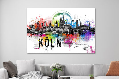 Abstrakte Köln Pop Art Skyline